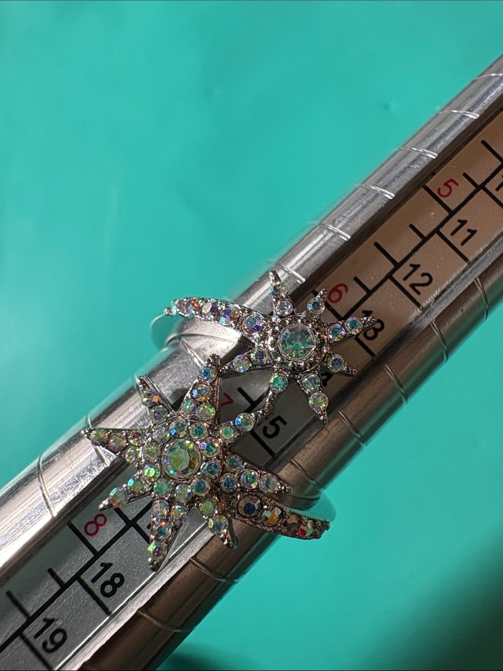 Kirks Folly Iridescent Multi-Color Starburst Ring
